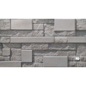 Gray stone wall with rectangular