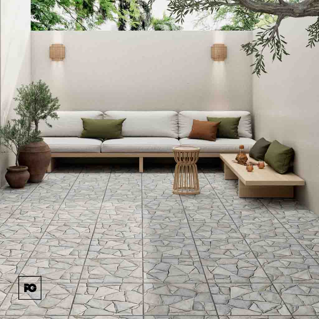 Piso cerámico color gris formato 44x44, modelo Amatlan. - Imagen 2