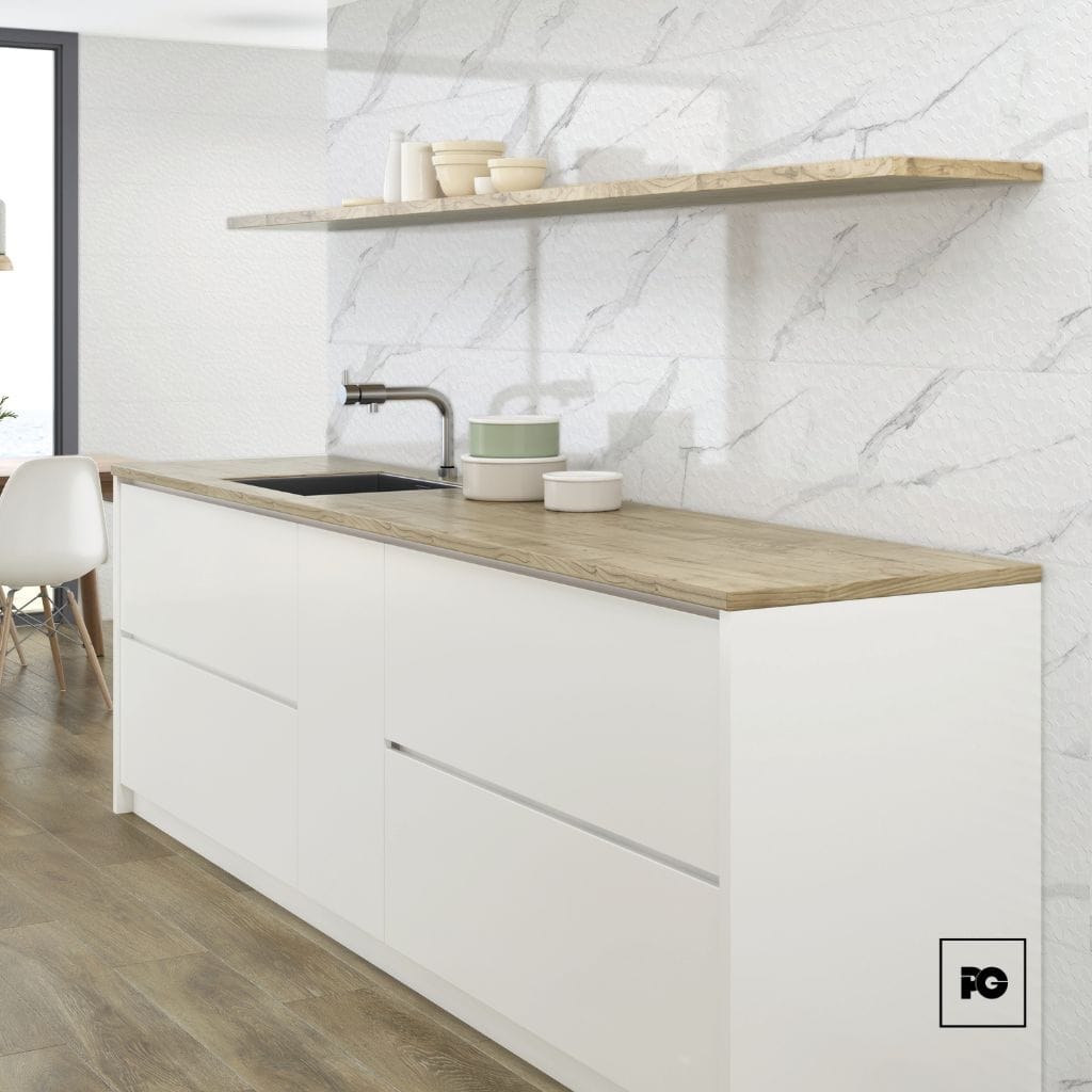 Piso pasta blanca color blanco carrara formato 60x30 - Imagen 2