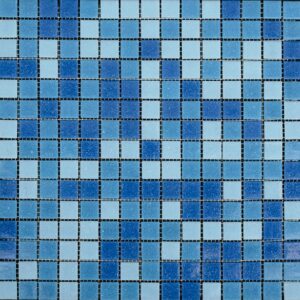 Mosaico Veneciano papel color azul acqua formato 33x33, modelo Miscela 22.