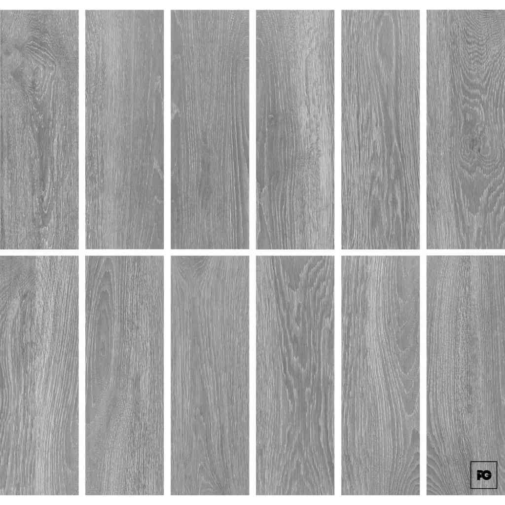 Piso cerámico tipo madera color gris formato 18x55, modelo Chalet Wood. - Imagen 3