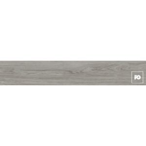 Piso cerámico tipo madera color gris formato 20x120, modelo Madera Montalvo.