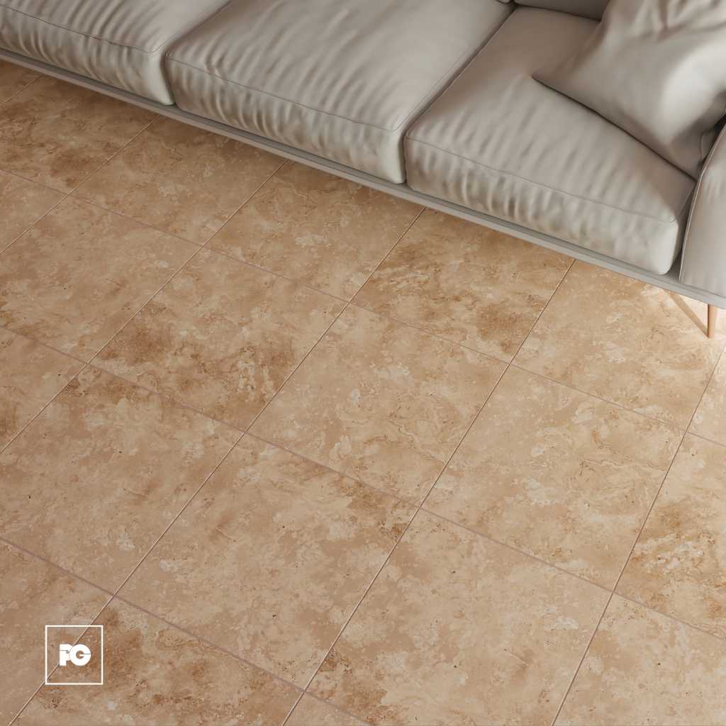 Piso cerámico color marrón formato 45x45, modelo Canea. - Imagen 2