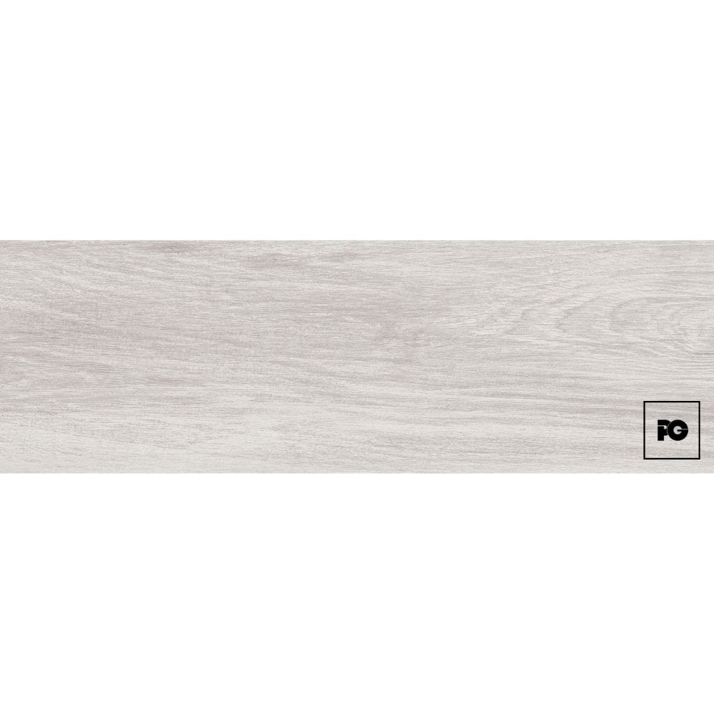 Piso cerámico tipo madera color gris formato 18x55, modelo Lynnwood.