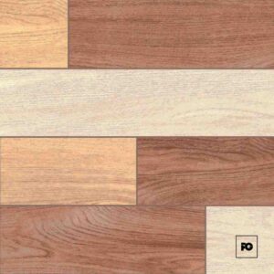 Piso cerámico tipo madera color miel formato 36x36, modelo Cadereyta.