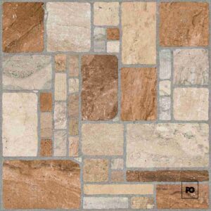 Piso cerámico color rojo formato 55x55, modelo Rocalla