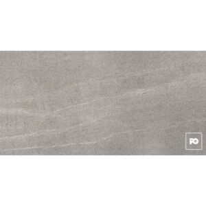 Piso cerámico rectificado color gris formato 61x122, modelo Brasil.
