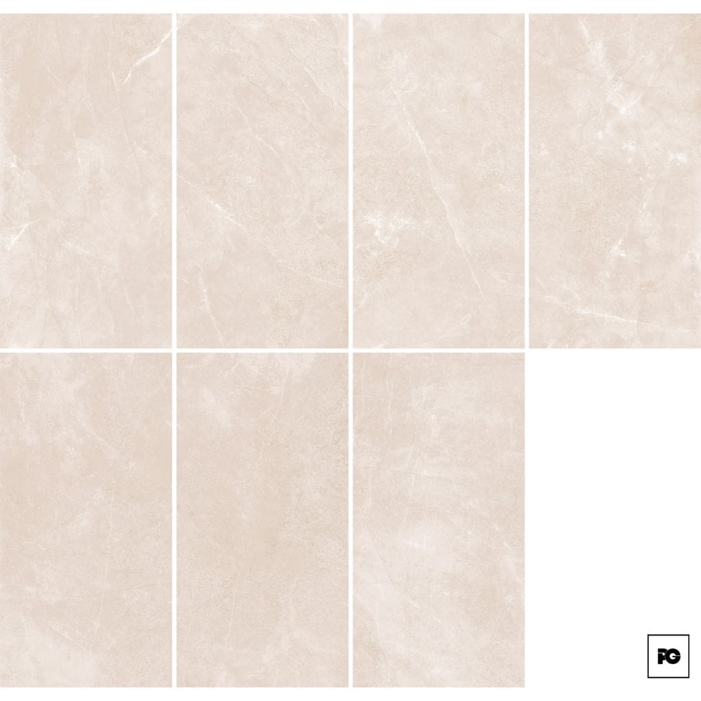 Piso cerámico rectificado color beige formato 50x100, modelo Living. - Imagen 3