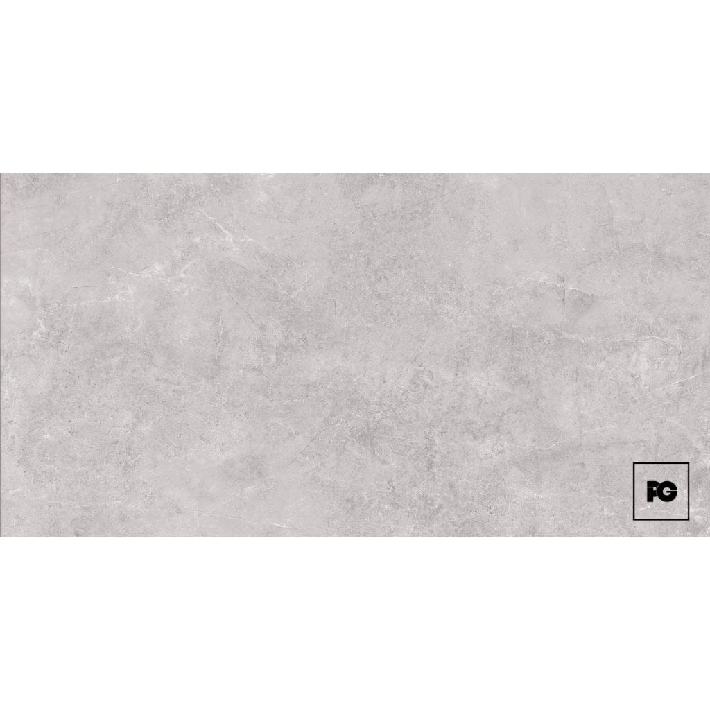 Piso cerámico rectificado color gris formato 50x100, modelo Living.