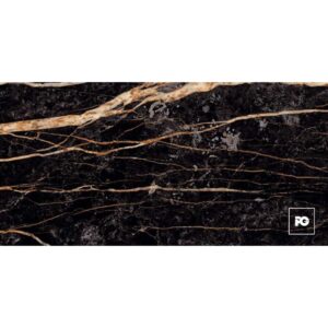 Piso porcelánico rectificado color negro formato 60x120, modelo Black Eagle.