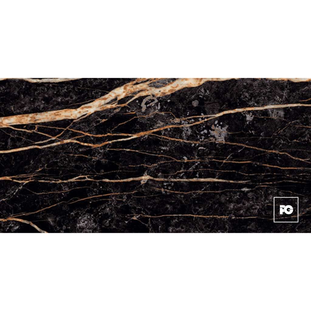 Piso porcelánico rectificado color negro formato 60x120, modelo Black Eagle.