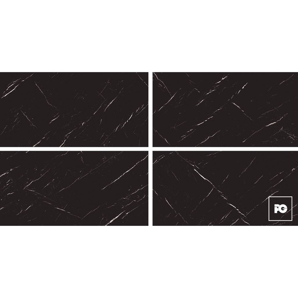 Piso porcelánico rectificado color negro formato 60x120, modelo Marmo. - Imagen 3